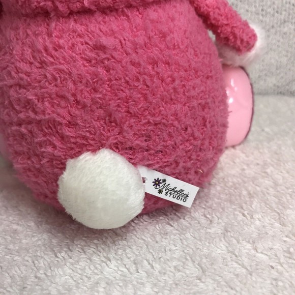 Handmade Pink Plush Easter Rabbit Gnome Egg Basket & Eggs Home Decor Eggs Gnome - Picture 4 of 7